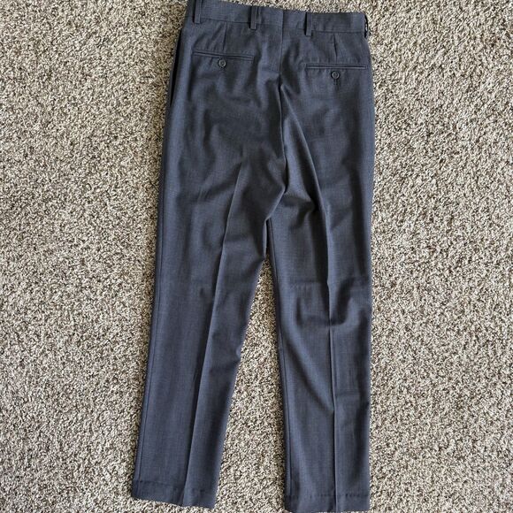 Joseph Abboud Wool Dress Pants Gray Flat Front Size 30 Regular EUC - Picture 3 of 6
